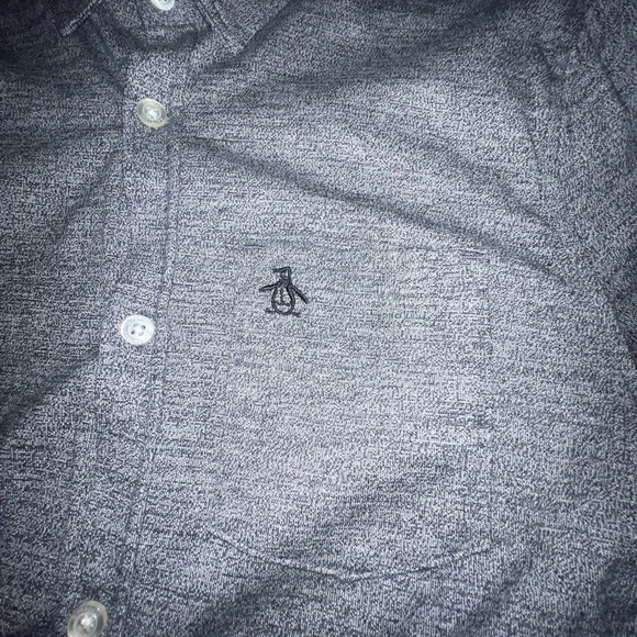 Original Penguin Button Up Shirt- Men’s - S - Grey - Picture 4 of 4